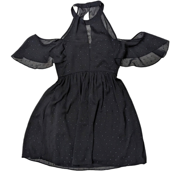 BCBGeneration Black Halter Cold Shoulder Mini Dress 0 - Picture 4 of 10